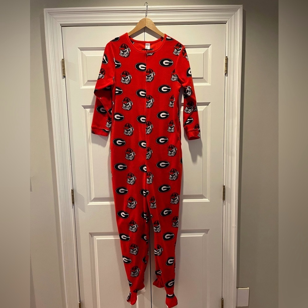 University of Georgia UGA Sideline Apparel Ladies Fleece Onesie Medium ❤️🐾❤️